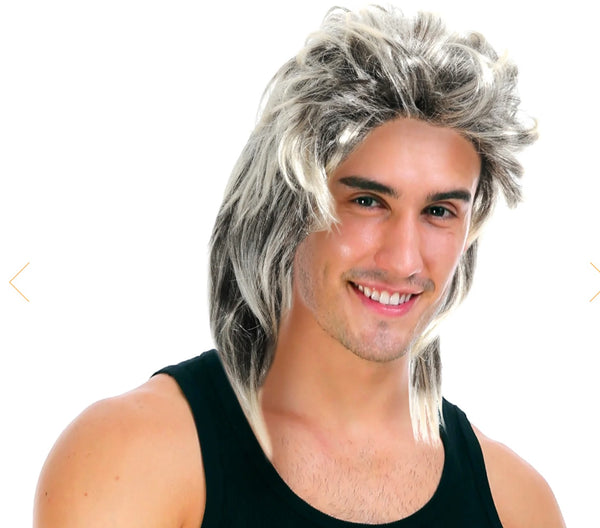 ASH BLONDE MENS MULLET WIG